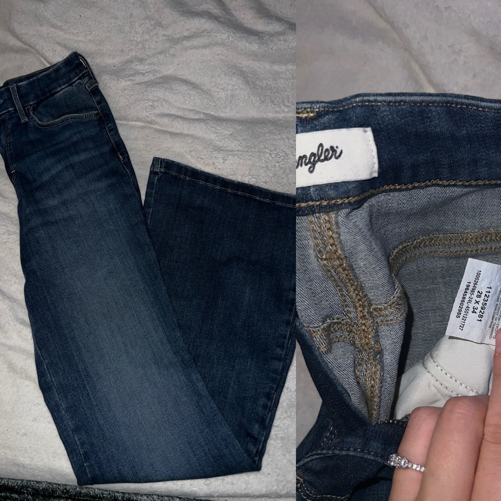 Wrangler Women's Dark Blue Straight Leg Jeans